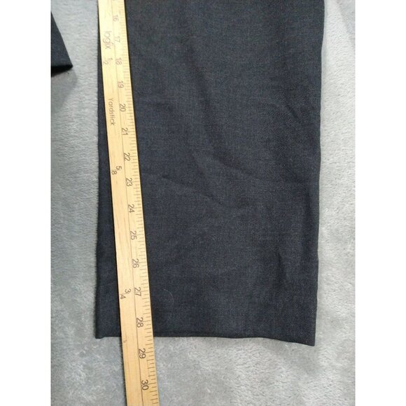 Eileen Fisher Pants Womens Large Gray Wool Crop Trouser Stretch Pull On Mid Rise - Picture 5 of 10